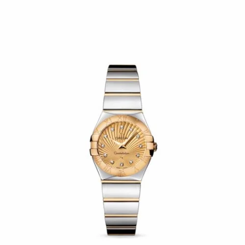 Omega Constellation Quartz 24 Polished Stainless Steel / Yellow Gold / Champagne Supernova 123.20.24.60.58.002 (12320246058002)
